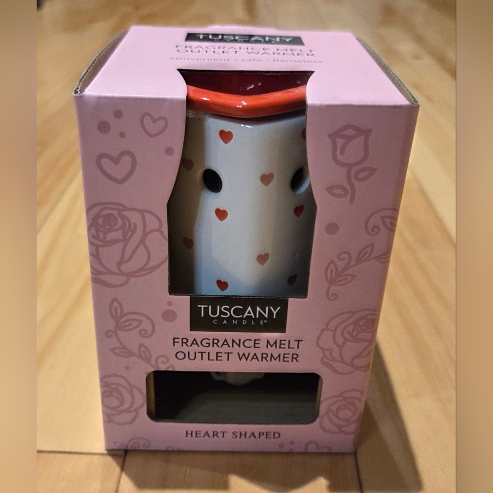 NEW Tuscany Heart Shaped Wax Warmer Plug In Nightlight